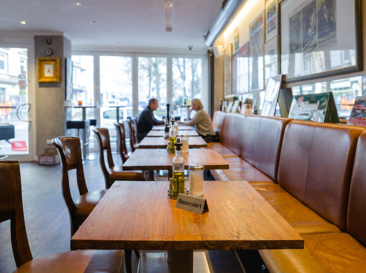 Tischbereich in einem Bistro