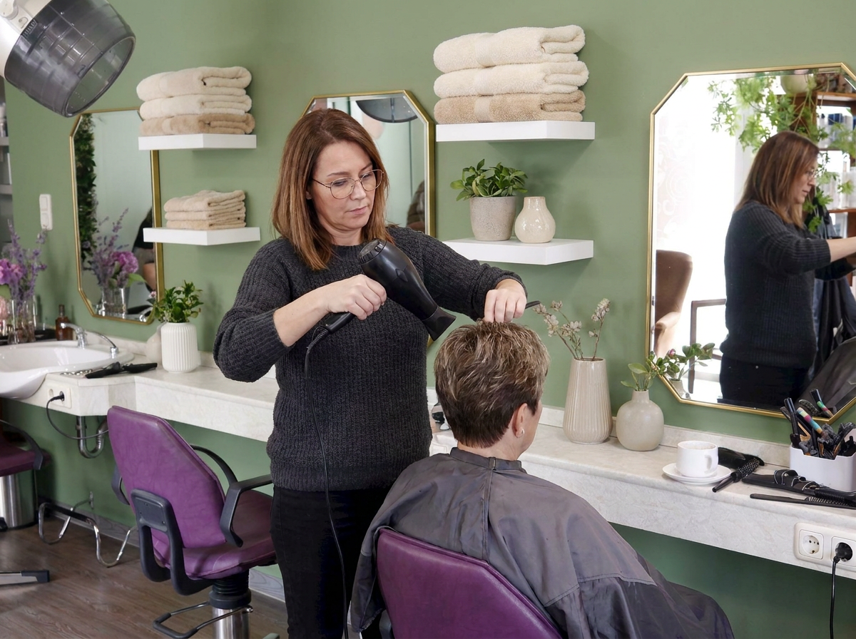Arbeitsalltag in einem Friseursalon