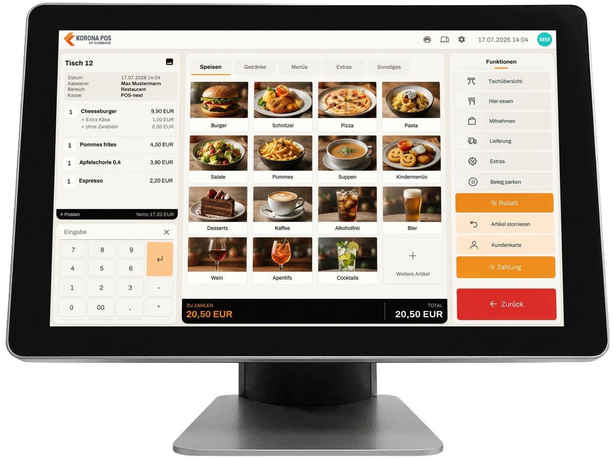 KORONA POS Kassensystem für die Gastronomie